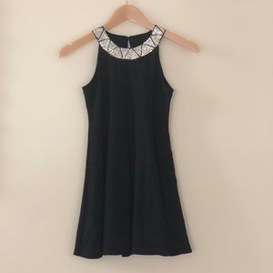 Girls black dress with sequins